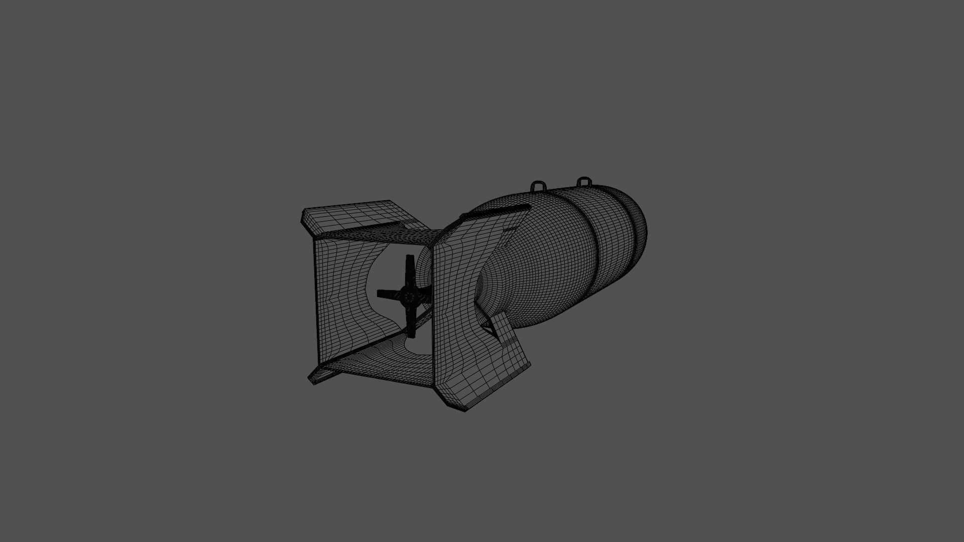 1000lbs bomb WW2 3D model_5