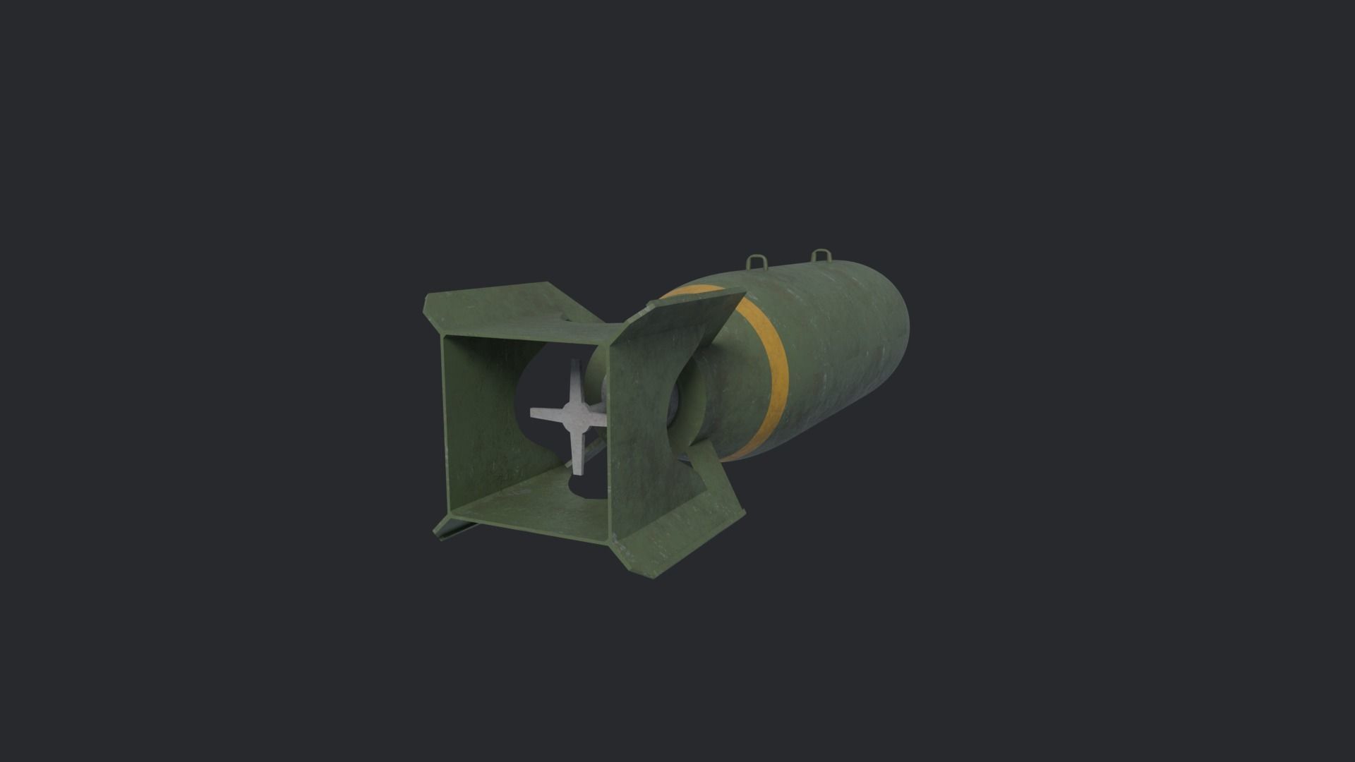 1000lbs bomb WW2 3D model_4