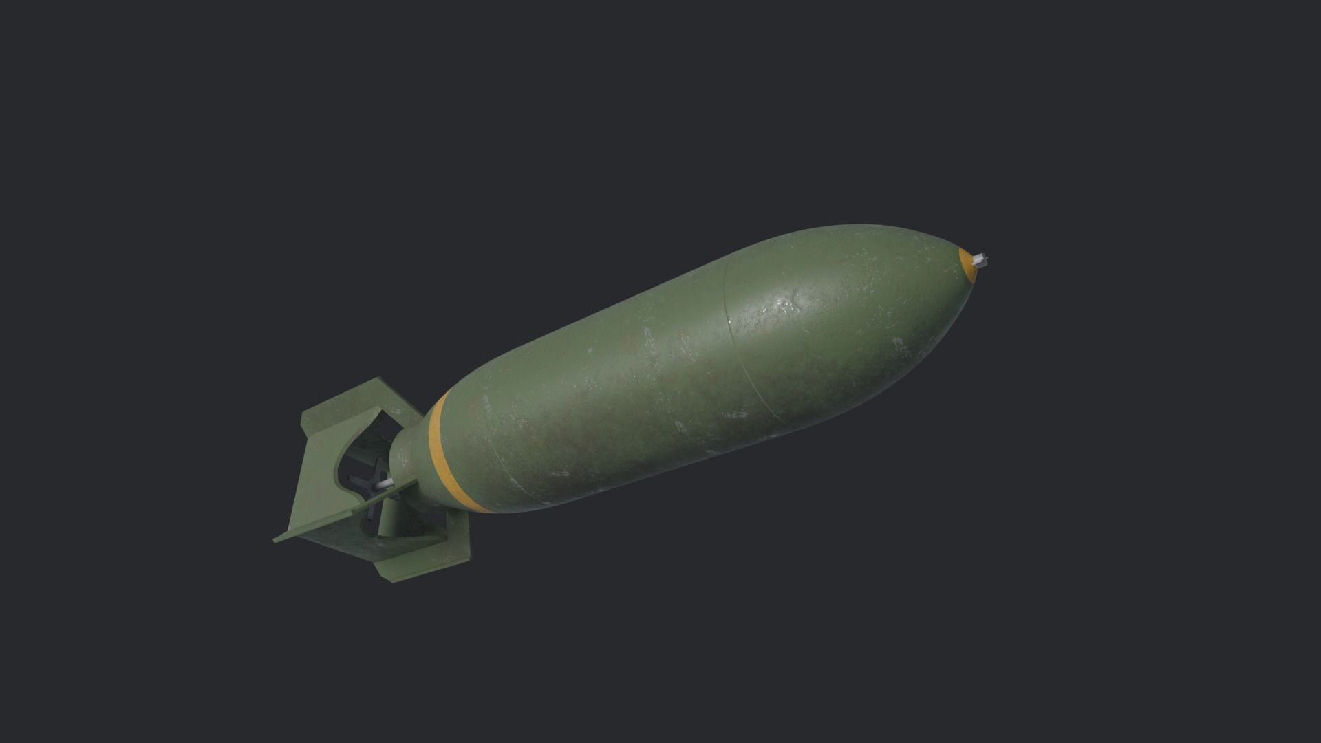 1000lbs bomb WW2 3D model_2