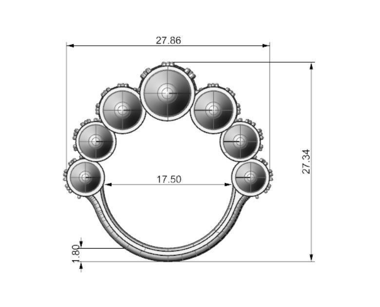82 Onyx and Diamond Clash ring 3D print model_6