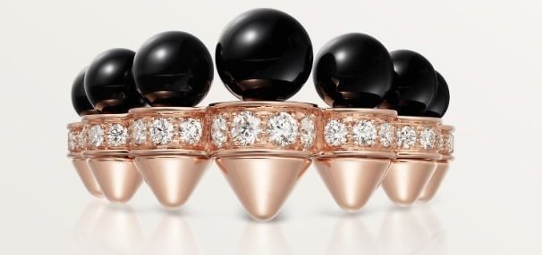 82 Onyx and Diamond Clash ring 3D print model_3