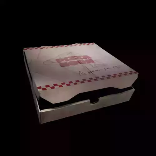 Pizza box Low-poly 3D model