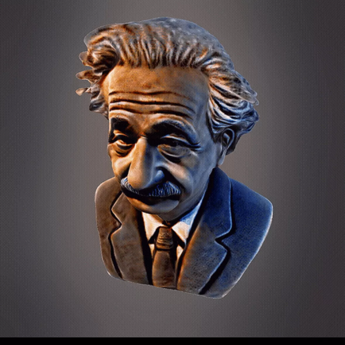 Albert Einstein Bust 3D print model
