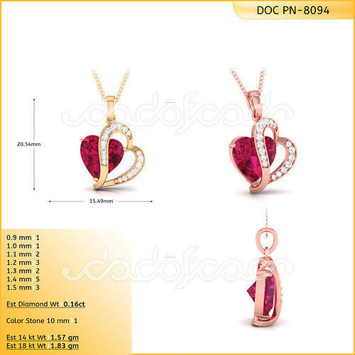 HEART PENDENT - 8094 3D print model