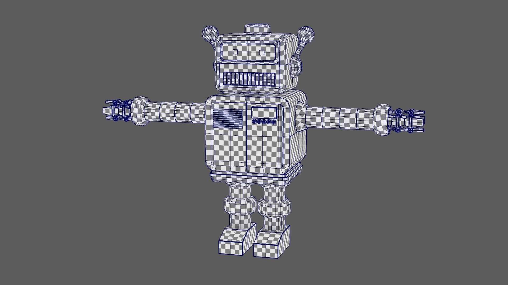 Electro-5X 3D Robotic Character Sci-Fi Futuristic Low-poly 3D model_16