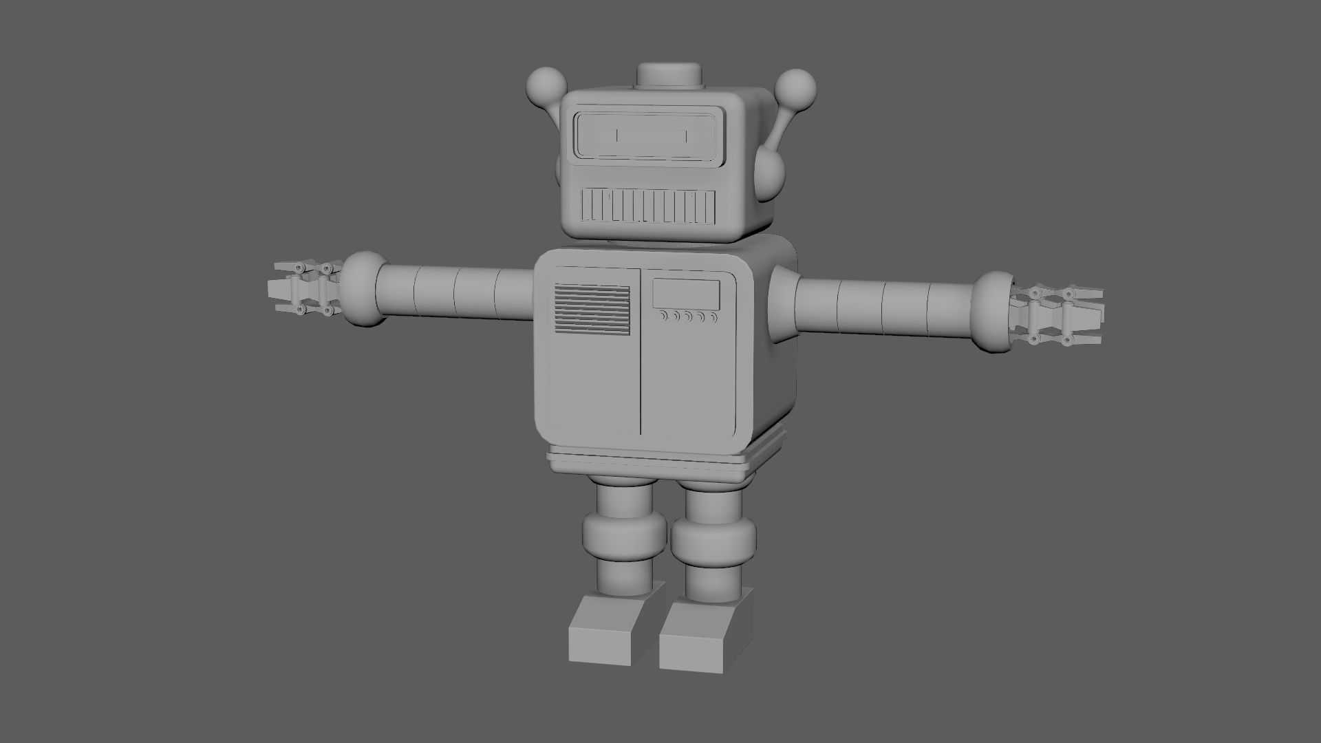 Electro-5X 3D Robotic Character Sci-Fi Futuristic Low-poly 3D model_4