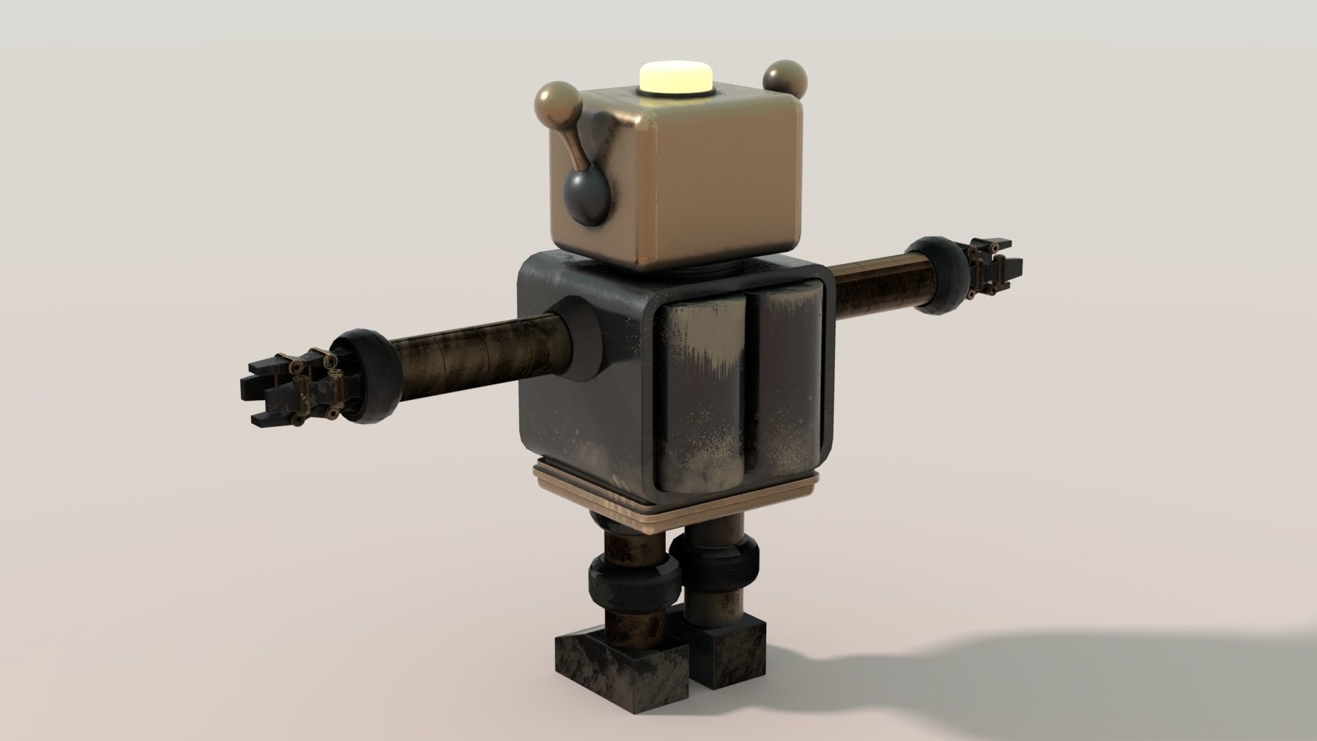 Electro-5X 3D Robotic Character Sci-Fi Futuristic Low-poly 3D model_2