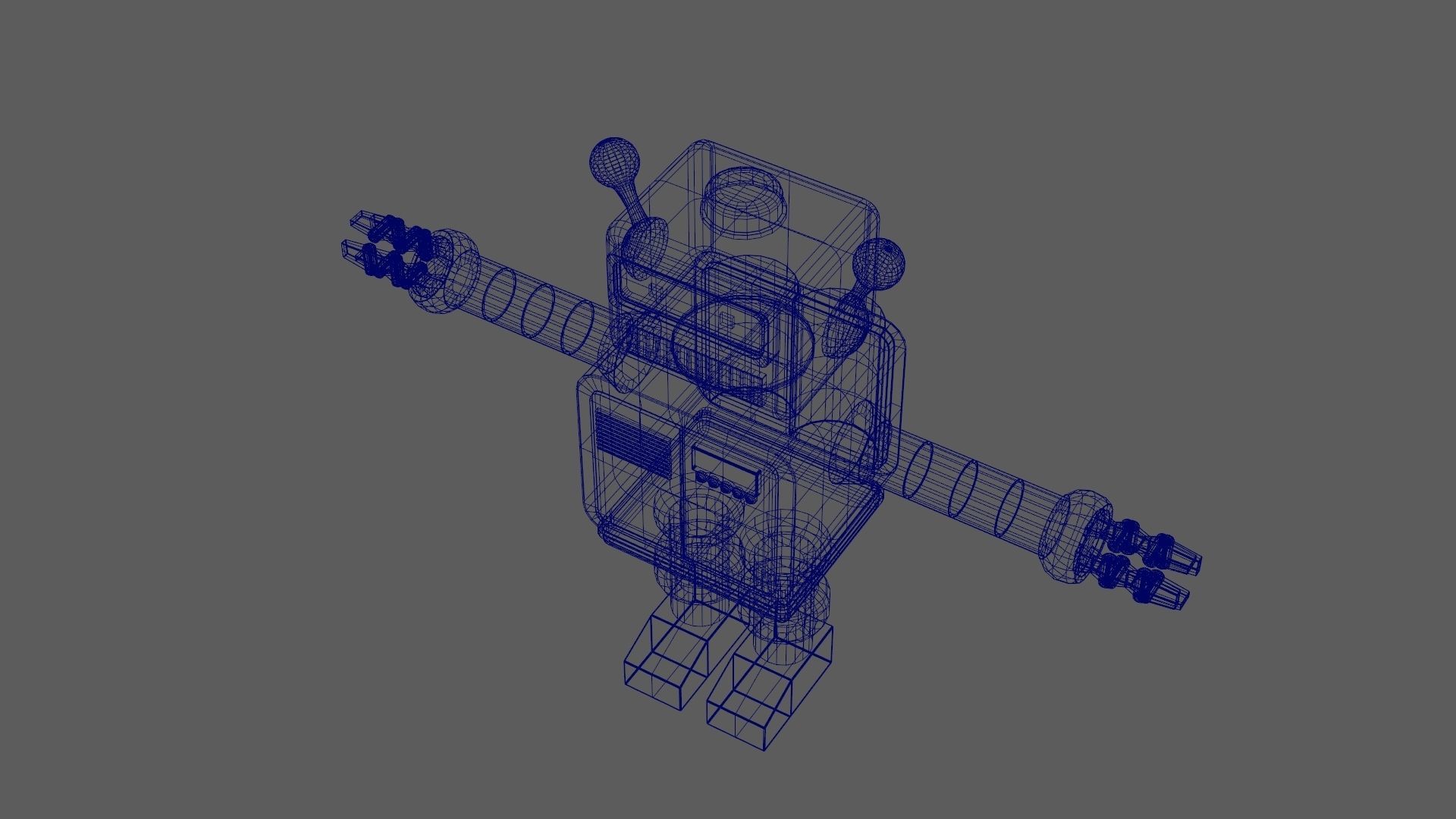 Electro-5X 3D Robotic Character Sci-Fi Futuristic Low-poly 3D model_13