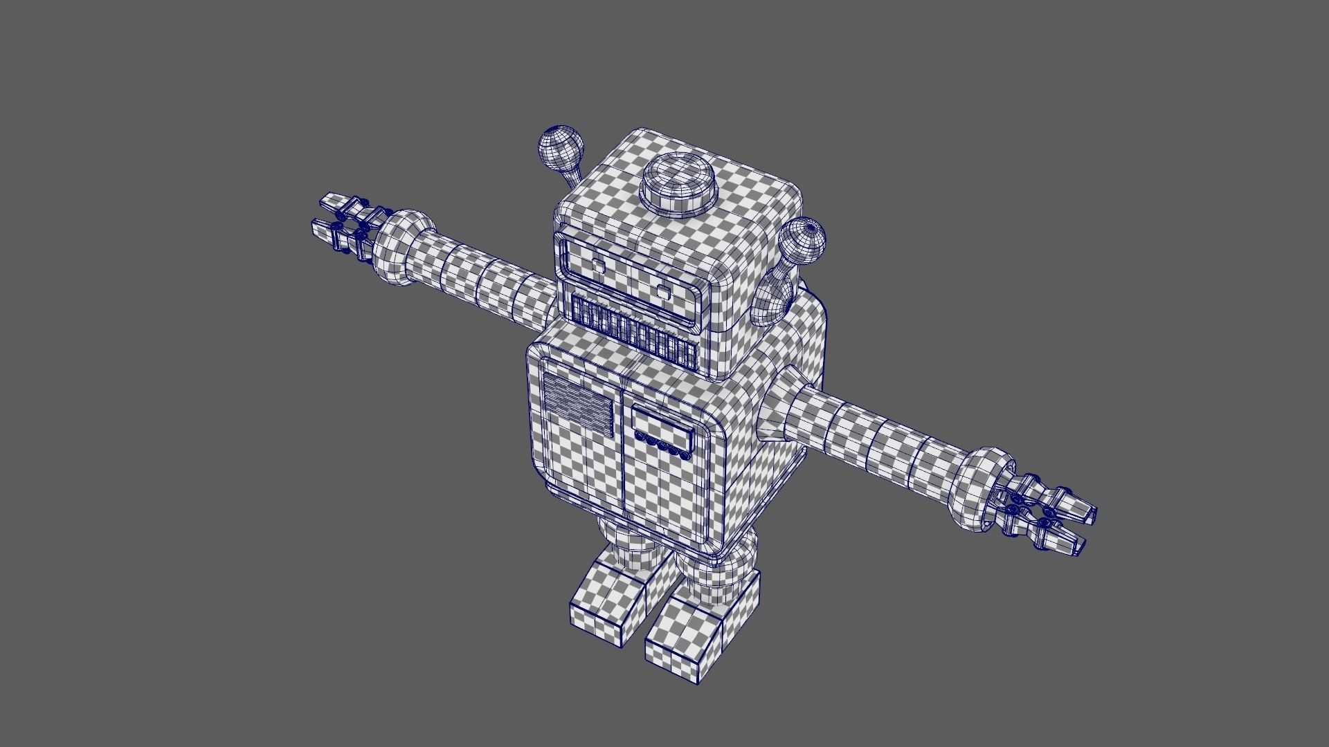 Electro-5X 3D Robotic Character Sci-Fi Futuristic Low-poly 3D model_17