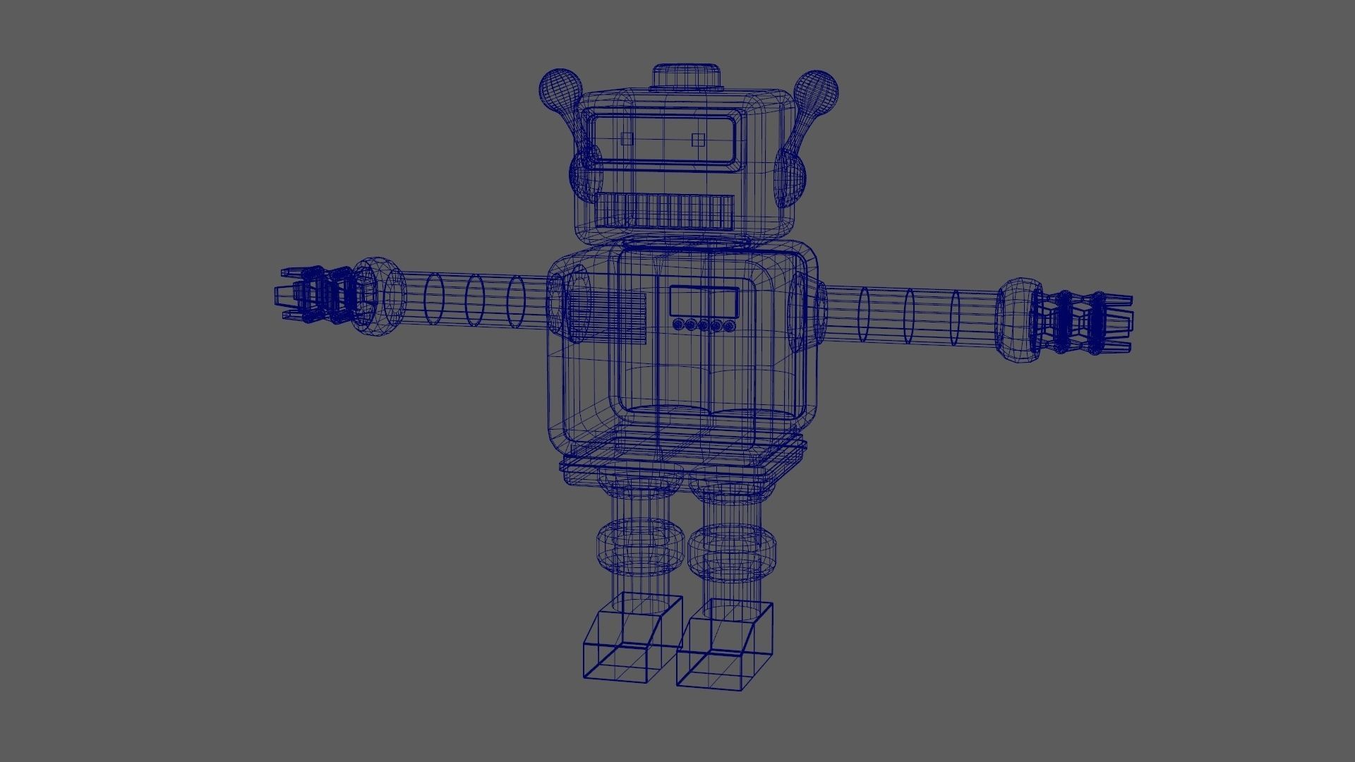 Electro-5X 3D Robotic Character Sci-Fi Futuristic Low-poly 3D model_12