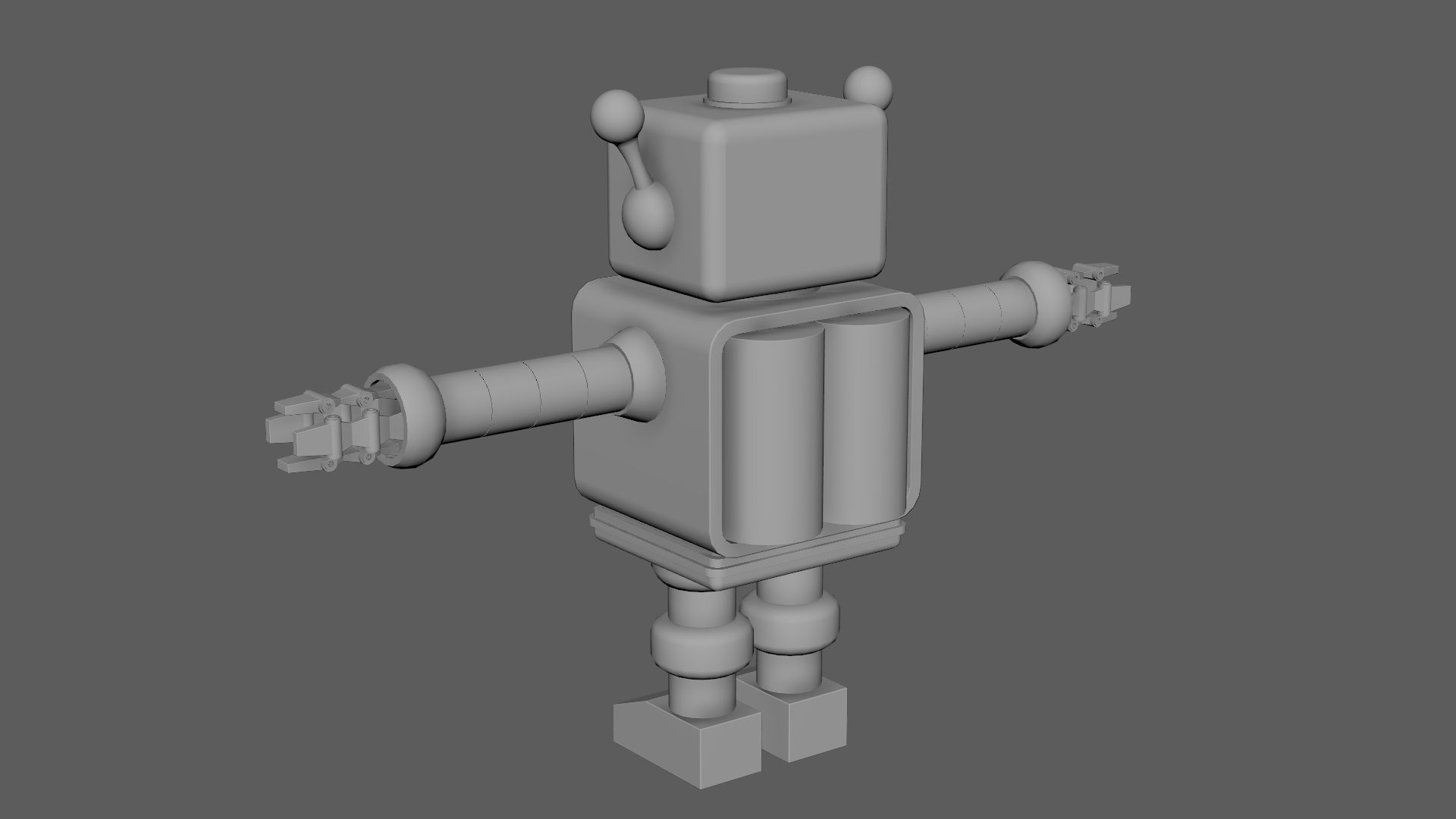 Electro-5X 3D Robotic Character Sci-Fi Futuristic Low-poly 3D model_6