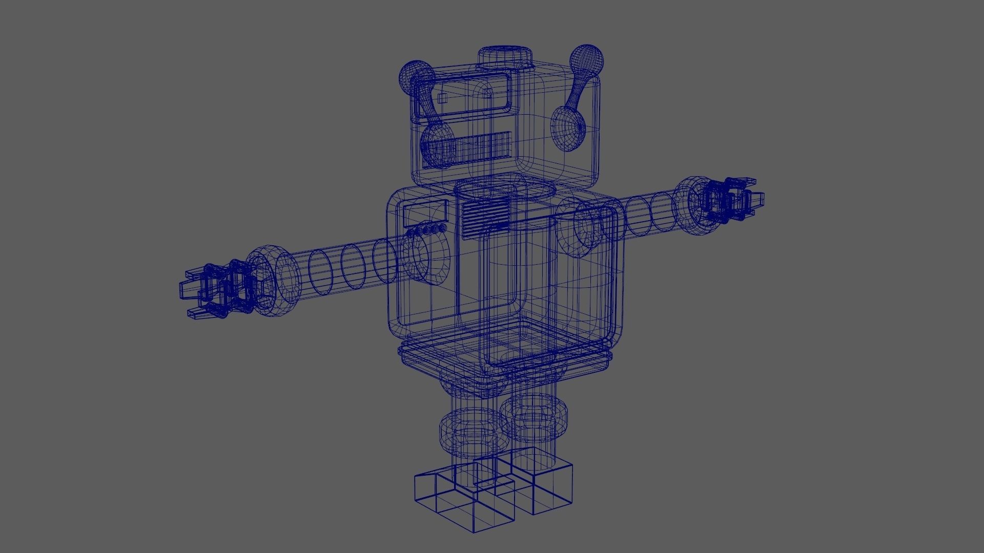 Electro-5X 3D Robotic Character Sci-Fi Futuristic Low-poly 3D model_14