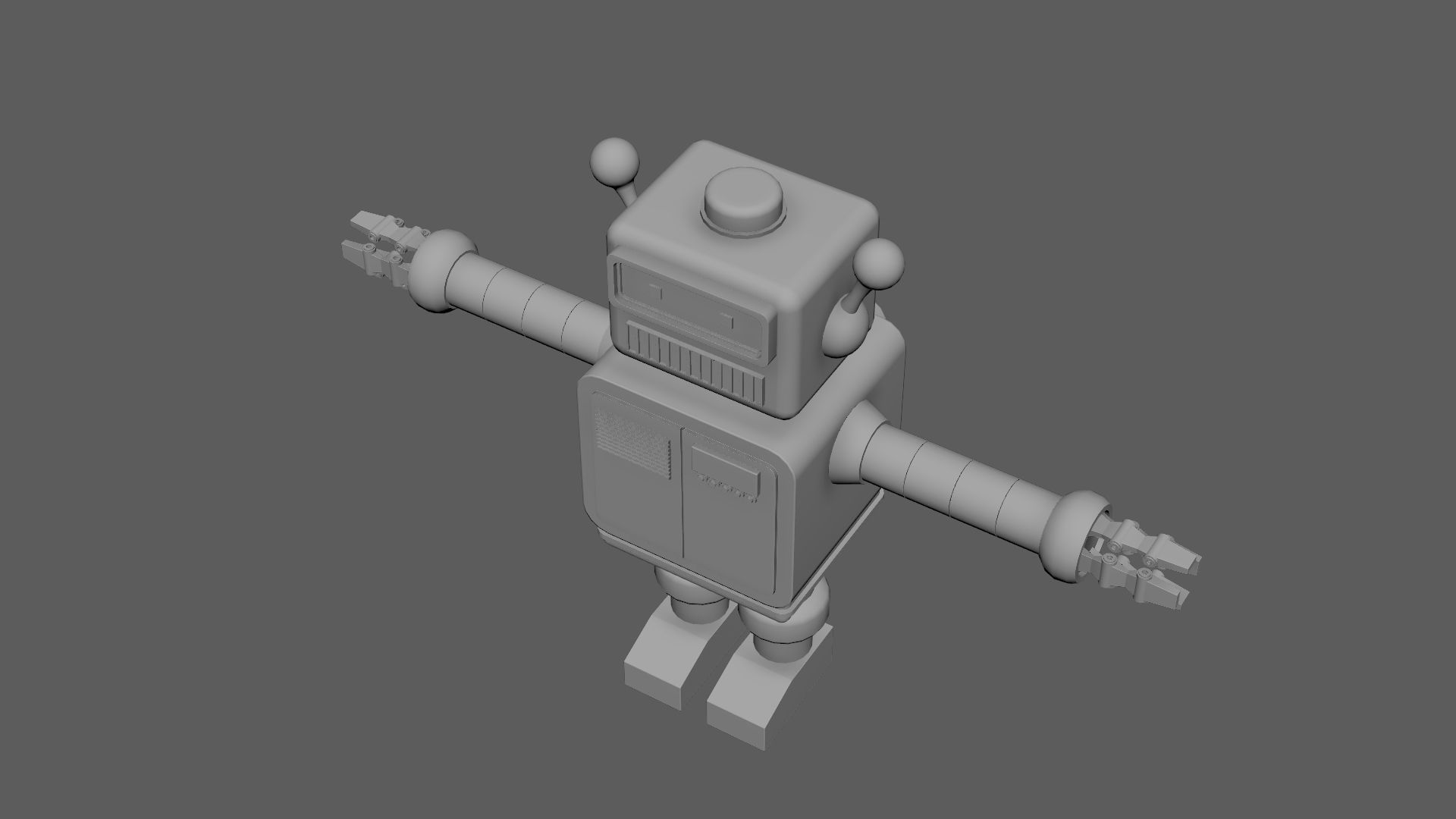 Electro-5X 3D Robotic Character Sci-Fi Futuristic Low-poly 3D model_5