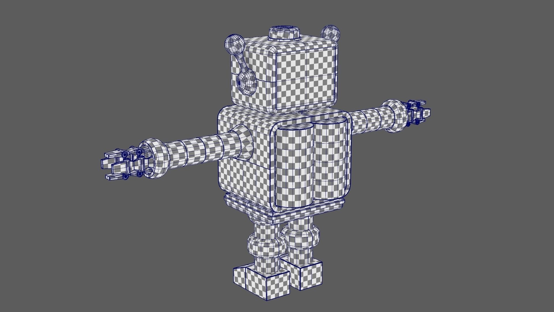 Electro-5X 3D Robotic Character Sci-Fi Futuristic Low-poly 3D model_18