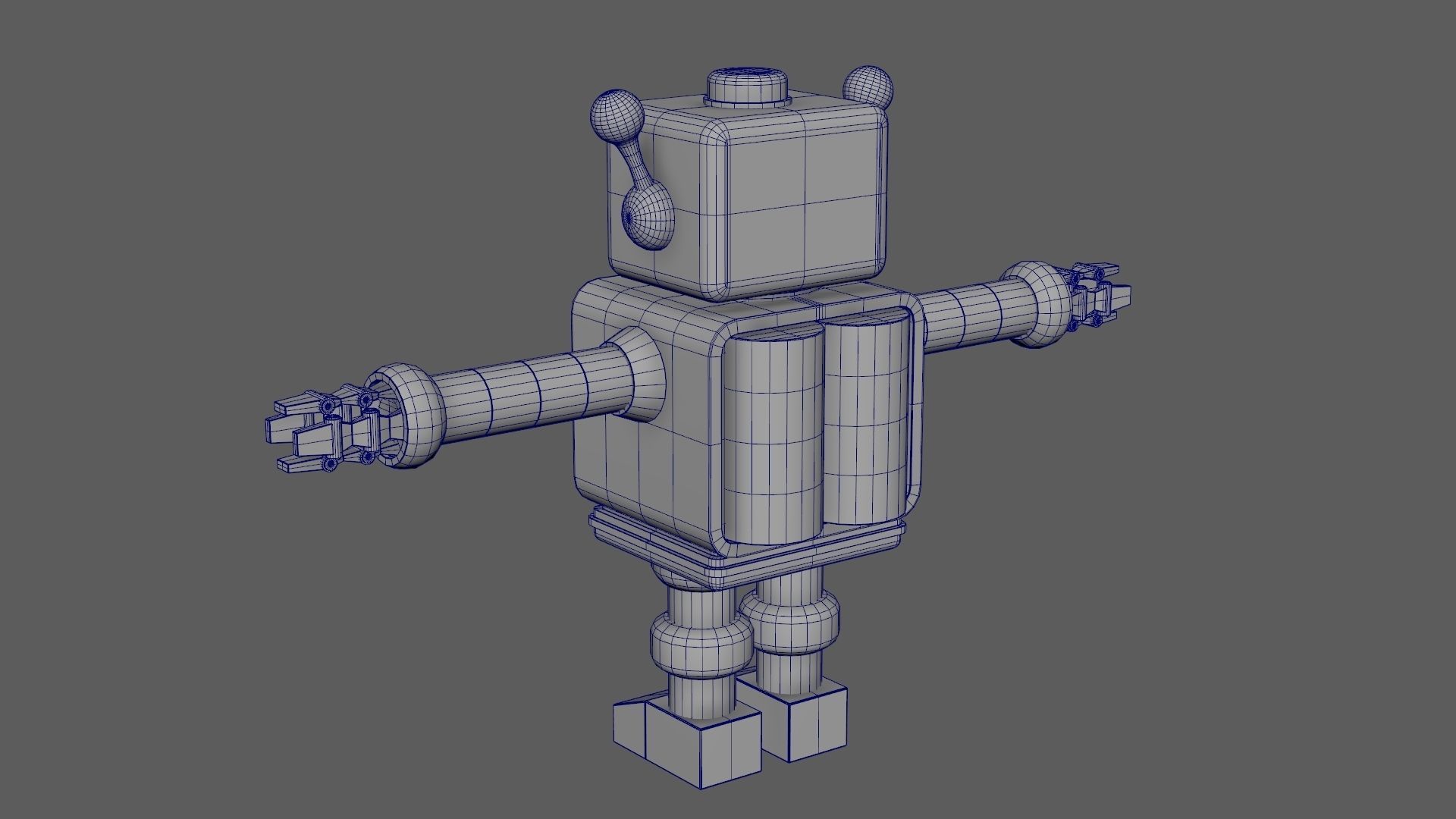 Electro-5X 3D Robotic Character Sci-Fi Futuristic Low-poly 3D model_10