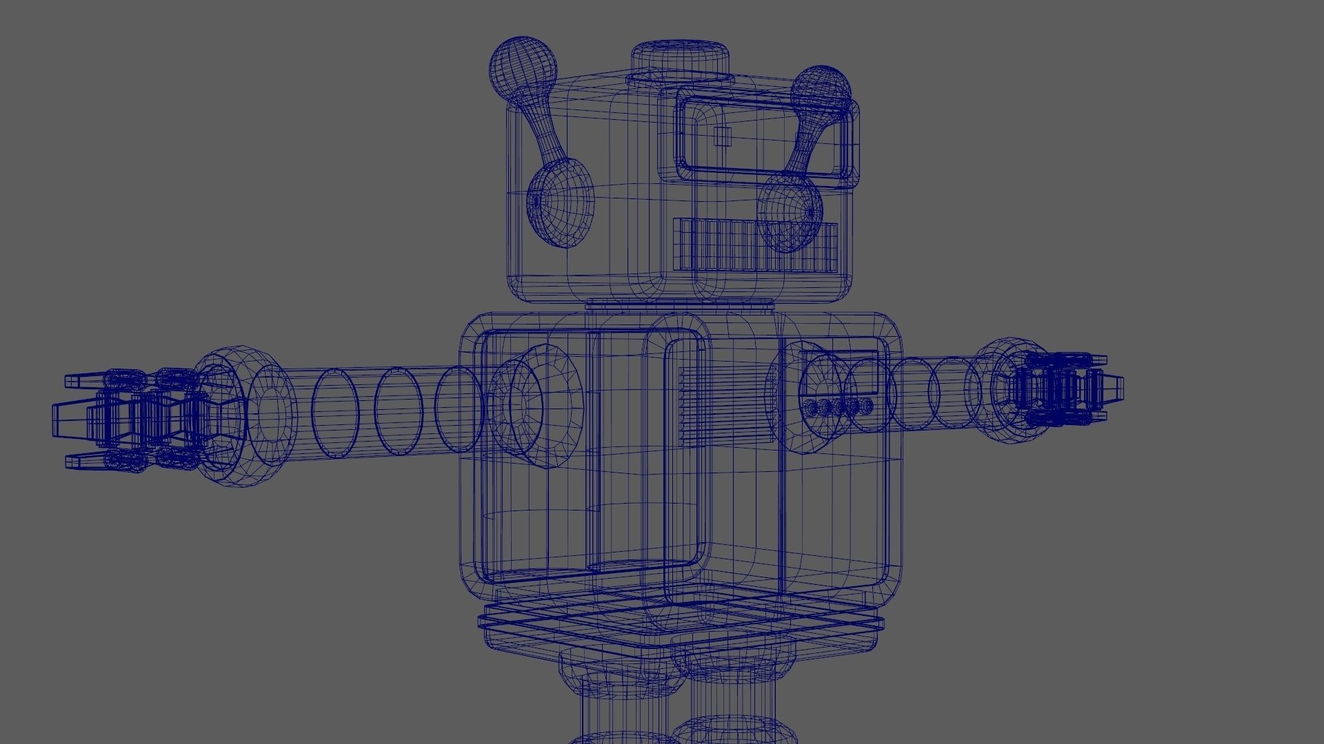 Electro-5X 3D Robotic Character Sci-Fi Futuristic Low-poly 3D model_15