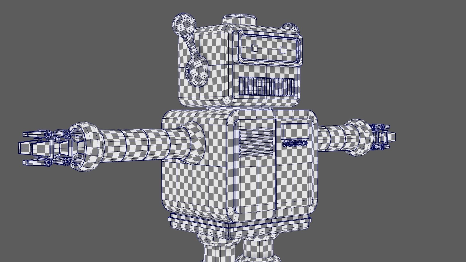 Electro-5X 3D Robotic Character Sci-Fi Futuristic Low-poly 3D model_19