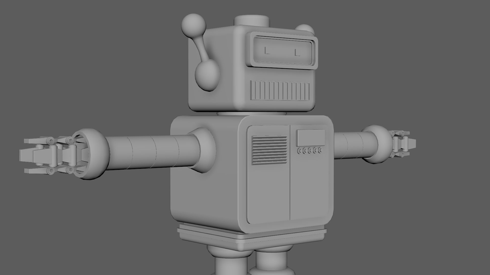 Electro-5X 3D Robotic Character Sci-Fi Futuristic Low-poly 3D model_7