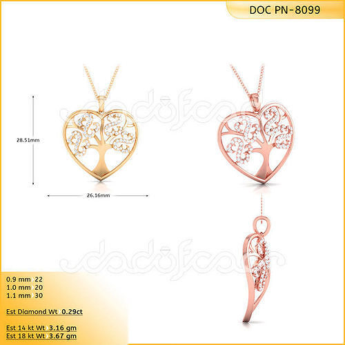 HEART PENDENT - 8099 3D print model