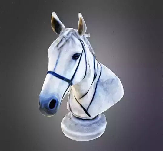 Horse head marble bust 3D print model