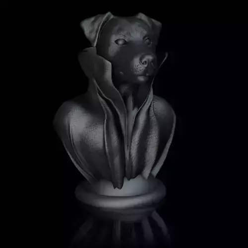 Jack Russell - with Cape Collar on Pedestal