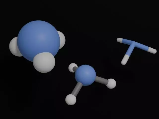 Ammonia 3D molecular models Free low-poly 3D model_0