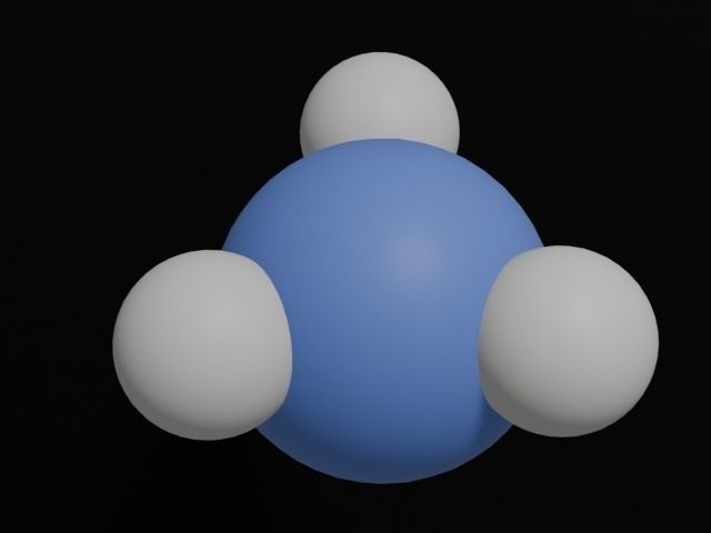 Ammonia 3D molecular models Free low-poly 3D model_2