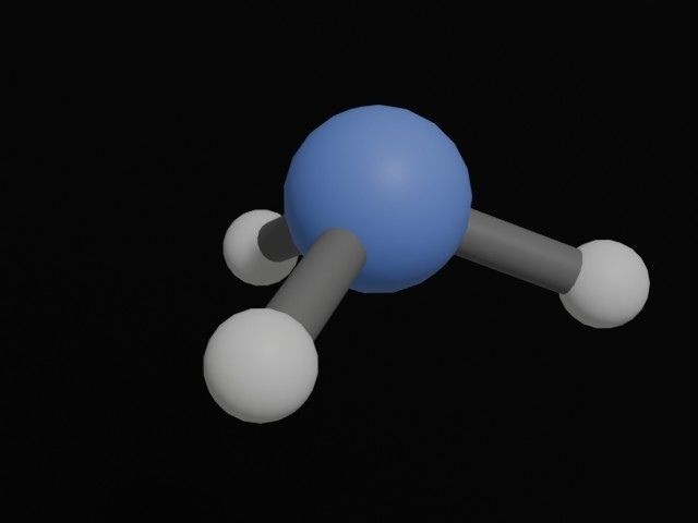 Ammonia 3D molecular models Free low-poly 3D model_1