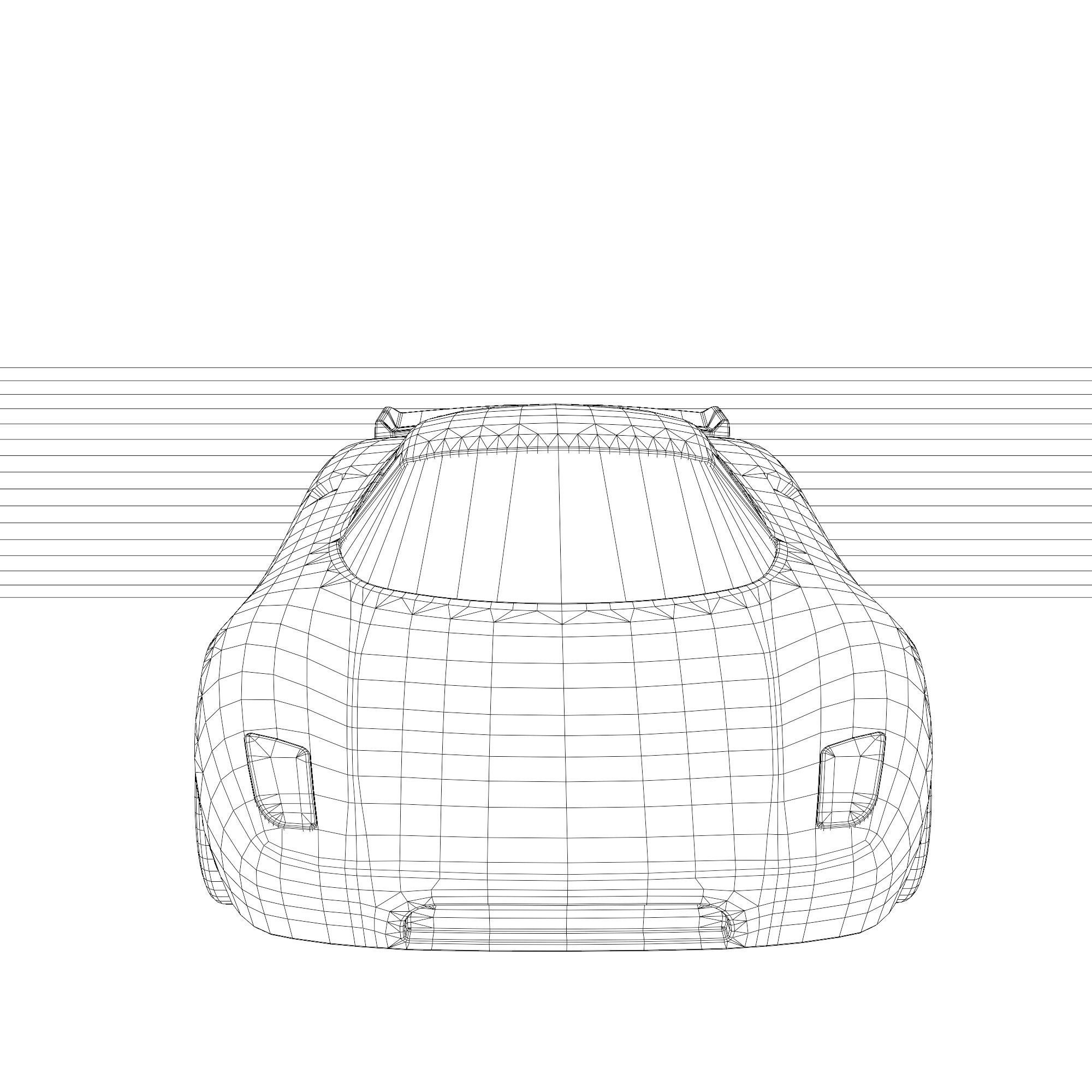 Toy car Low-poly 3D model_3