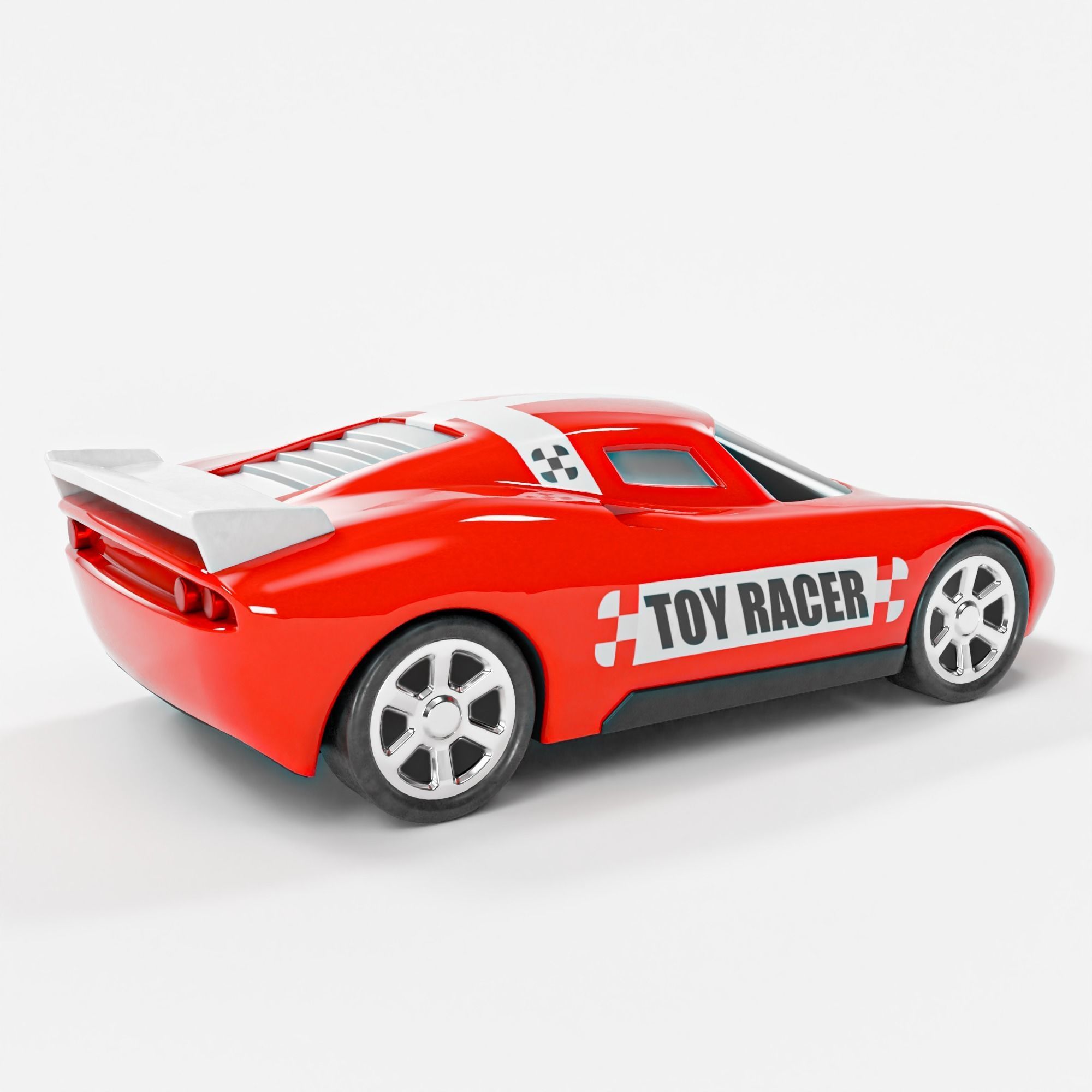 Toy car Low-poly 3D model_6