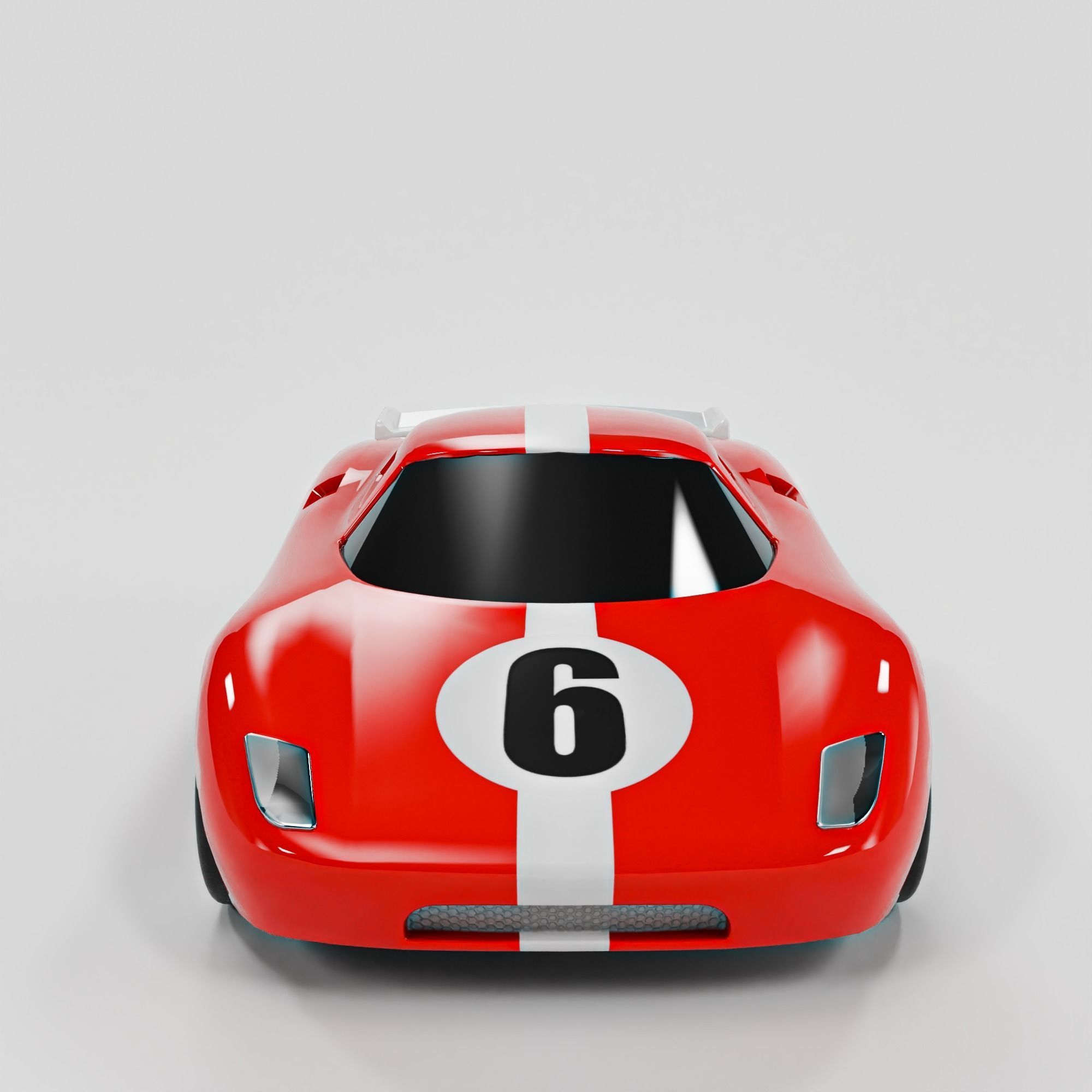 Toy car Low-poly 3D model_2