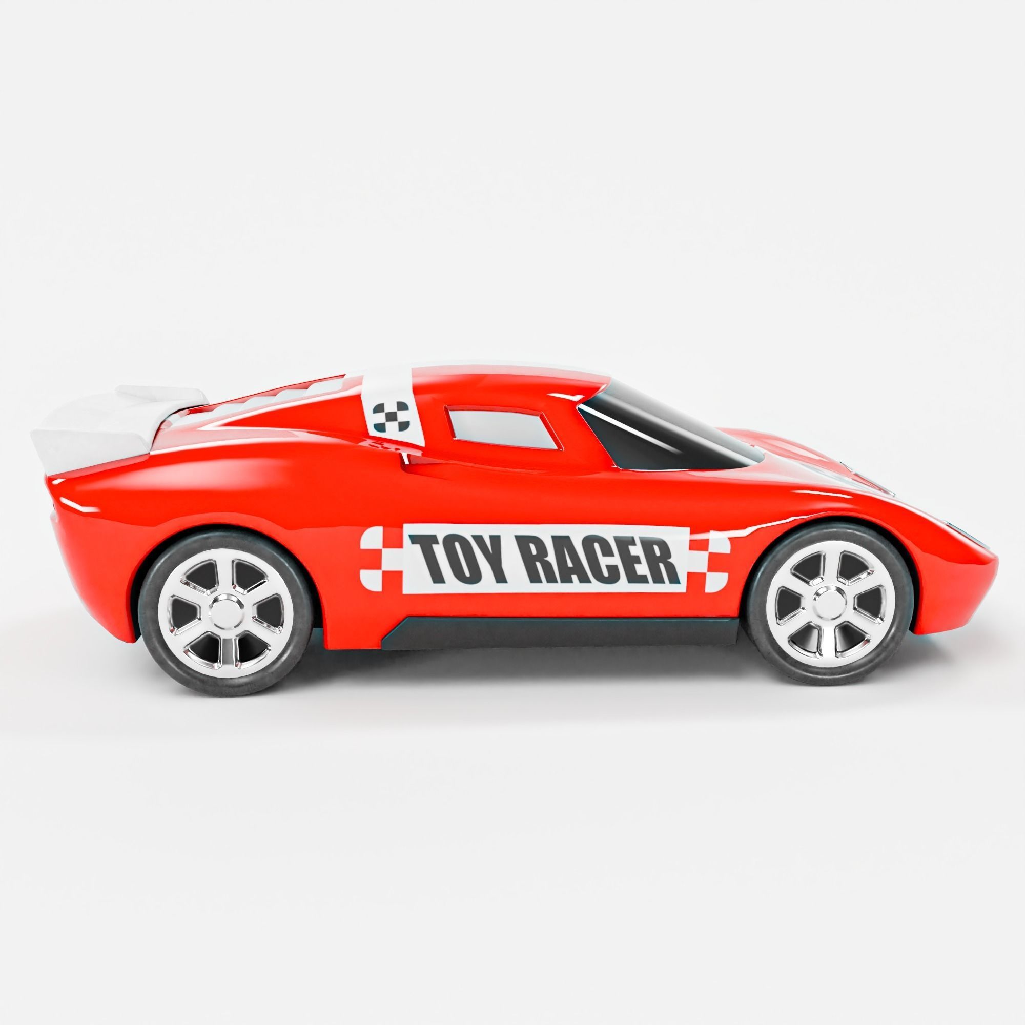 Toy car Low-poly 3D model_8