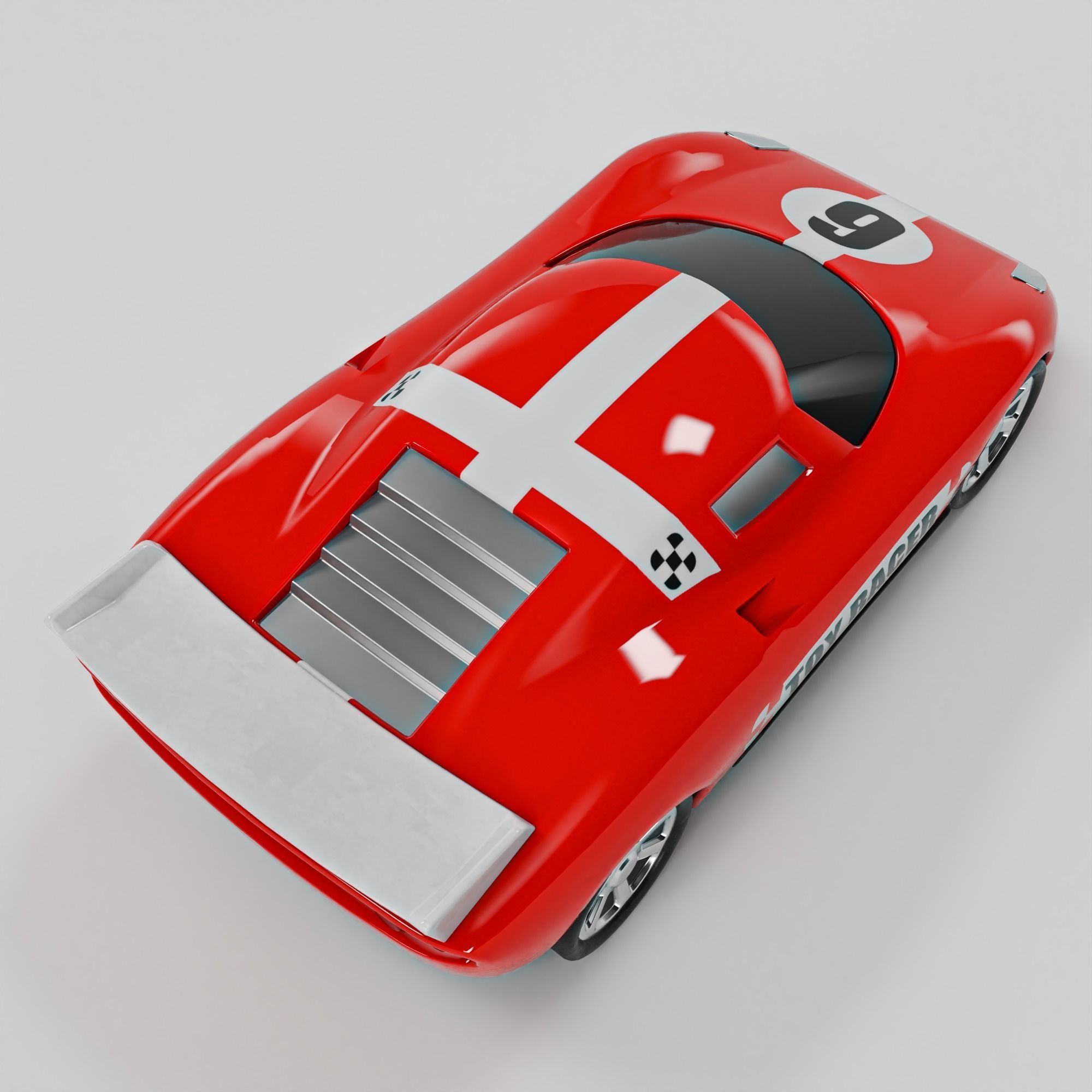 Toy car Low-poly 3D model_12