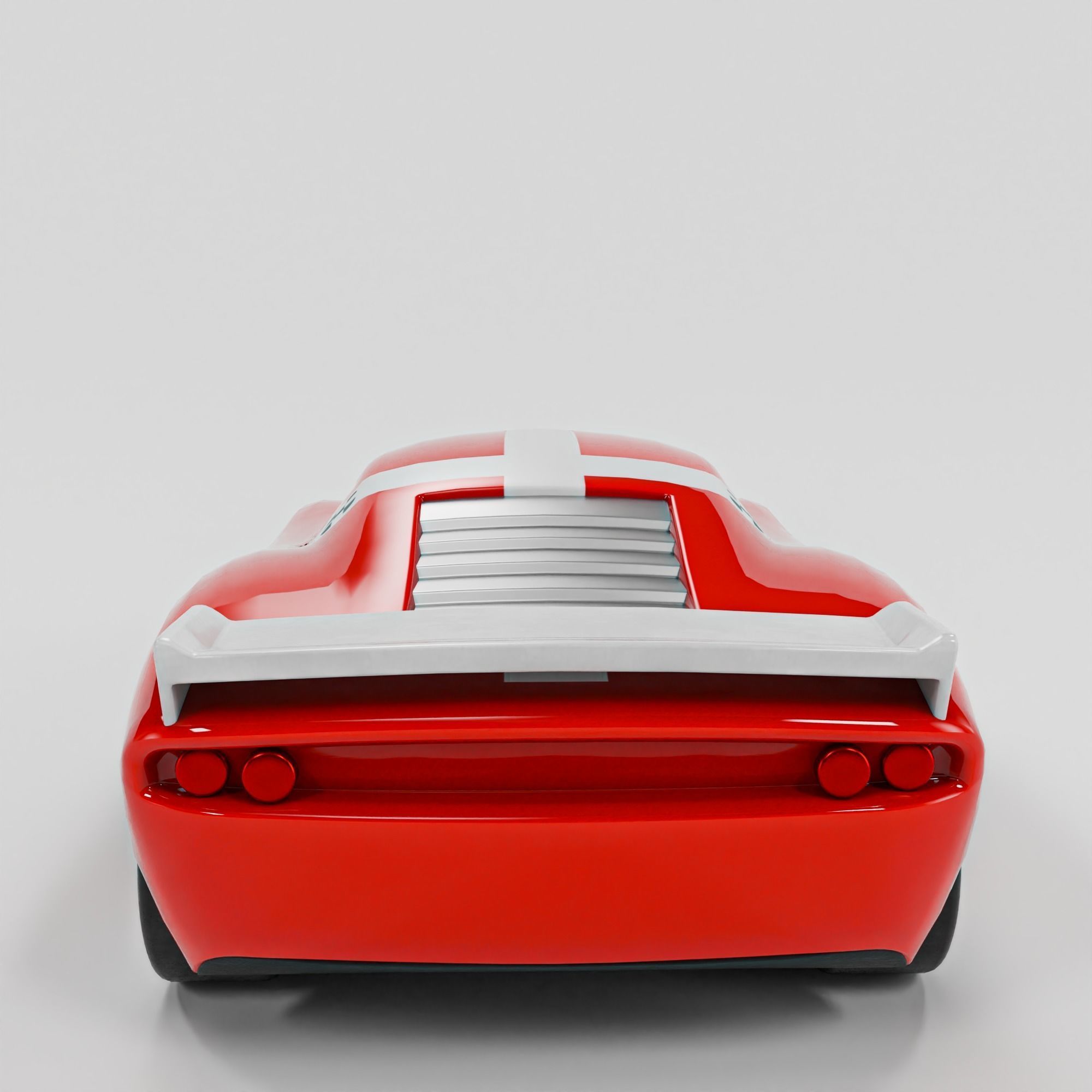 Toy car Low-poly 3D model_4