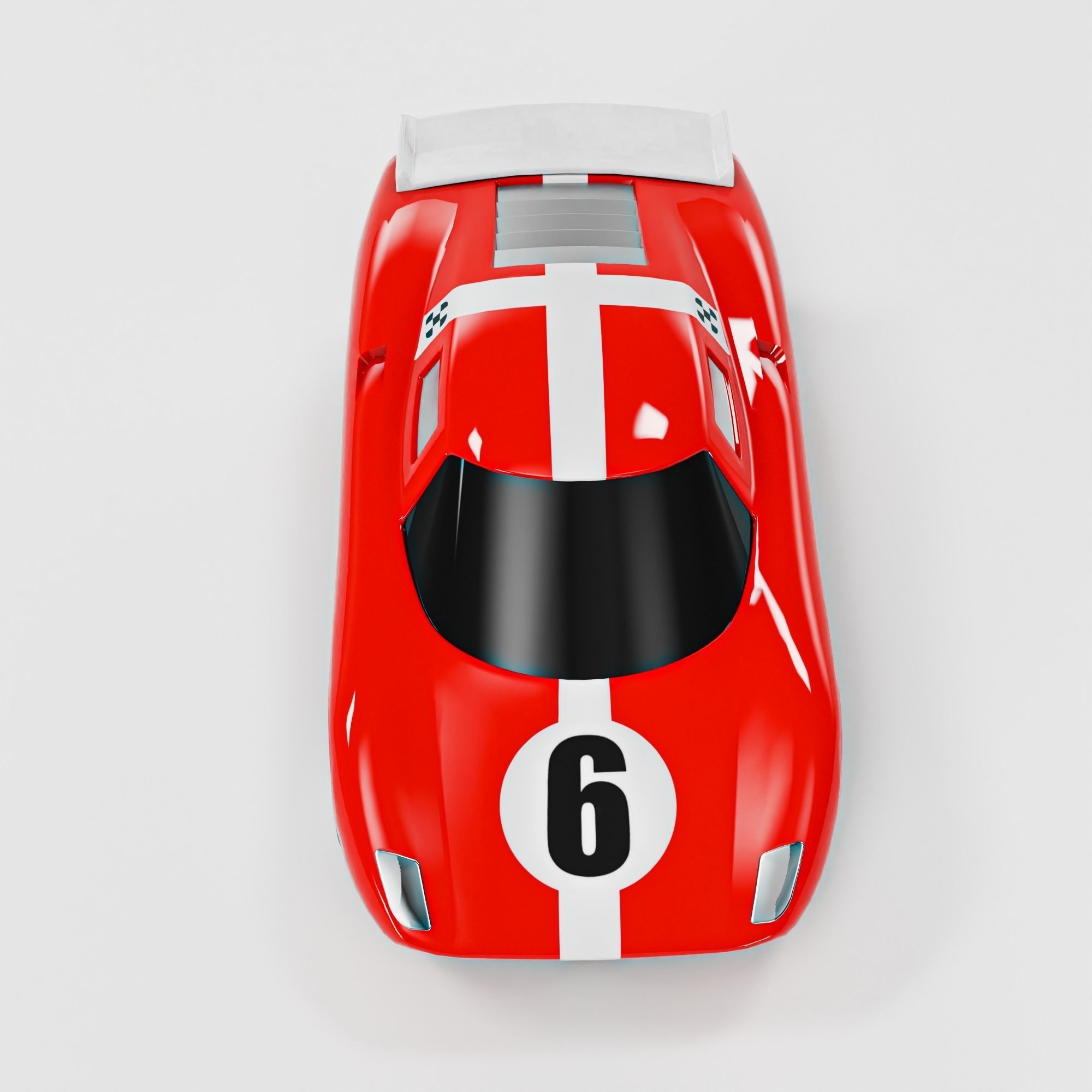 Toy car Low-poly 3D model_10