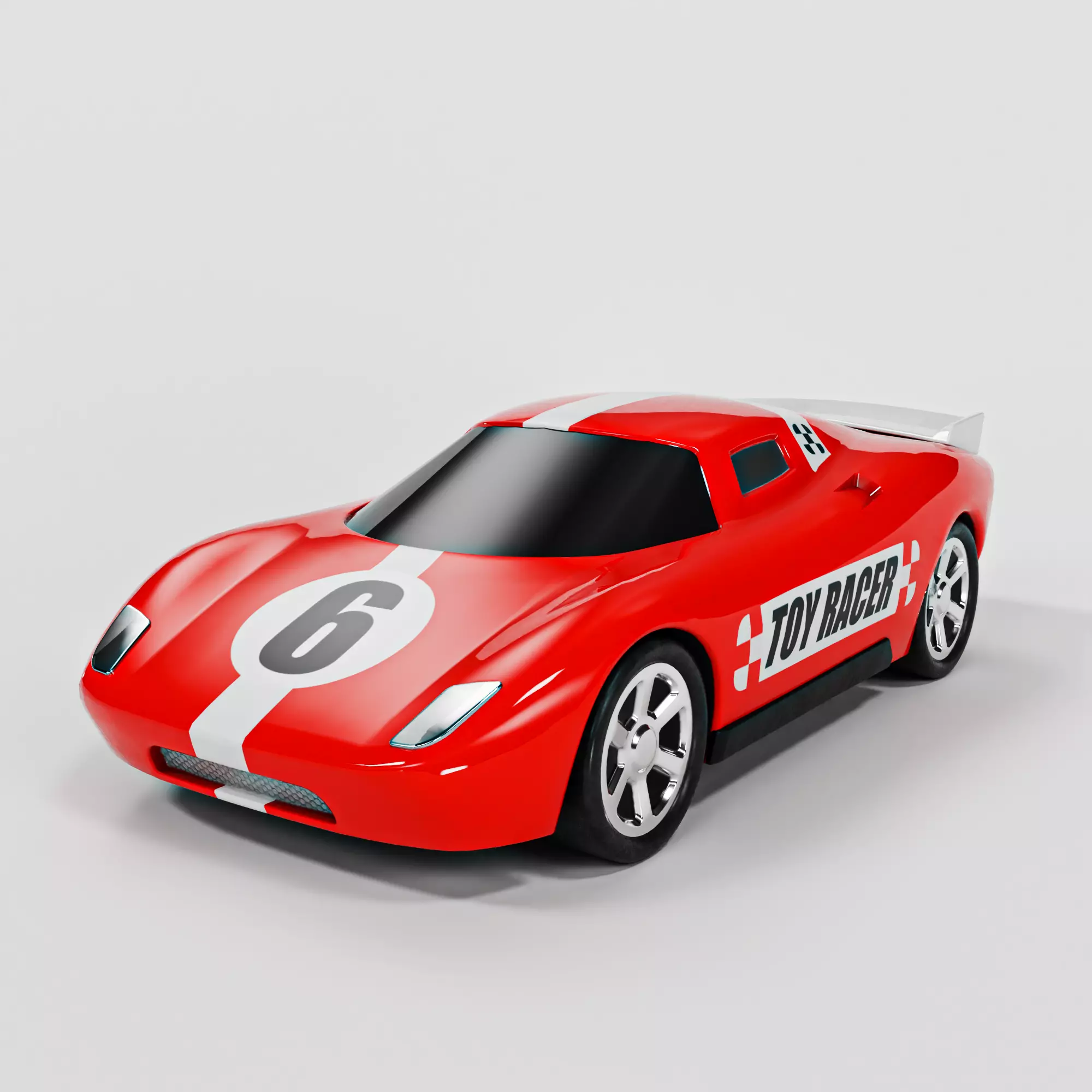 Toy car Low-poly 3D model_0