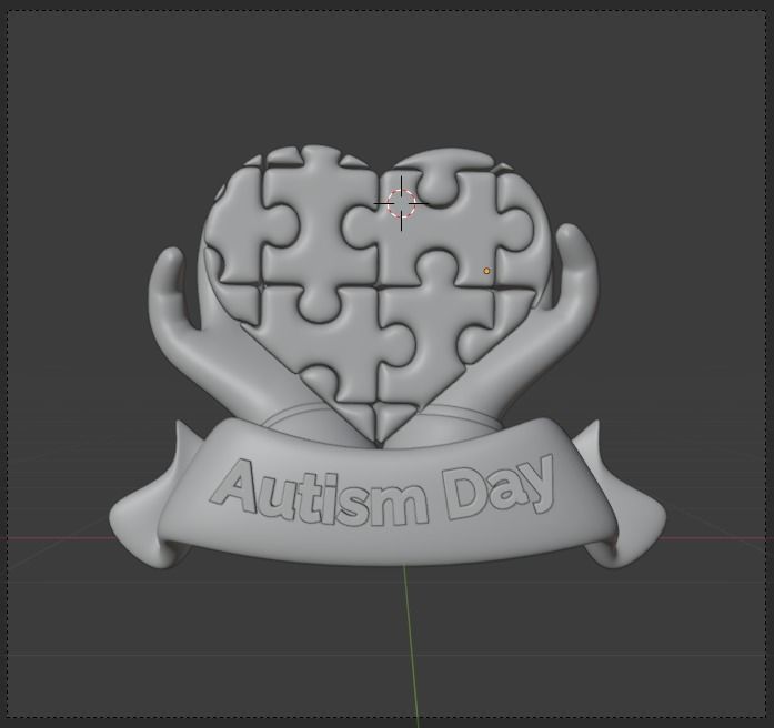 World Autism Awareness Day 3d Illustration Icon Pack 3D model_17
