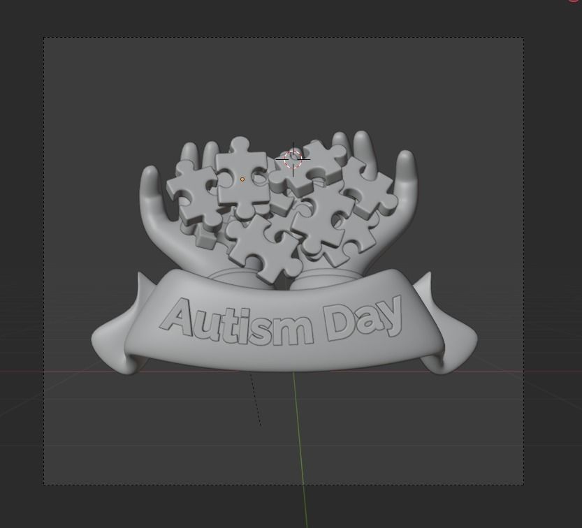 World Autism Awareness Day 3d Illustration Icon Pack 3D model_20