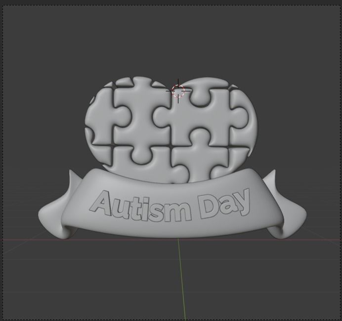 World Autism Awareness Day 3d Illustration Icon Pack 3D model_16