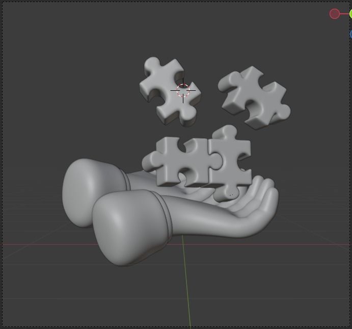 World Autism Awareness Day 3d Illustration Icon Pack 3D model_14