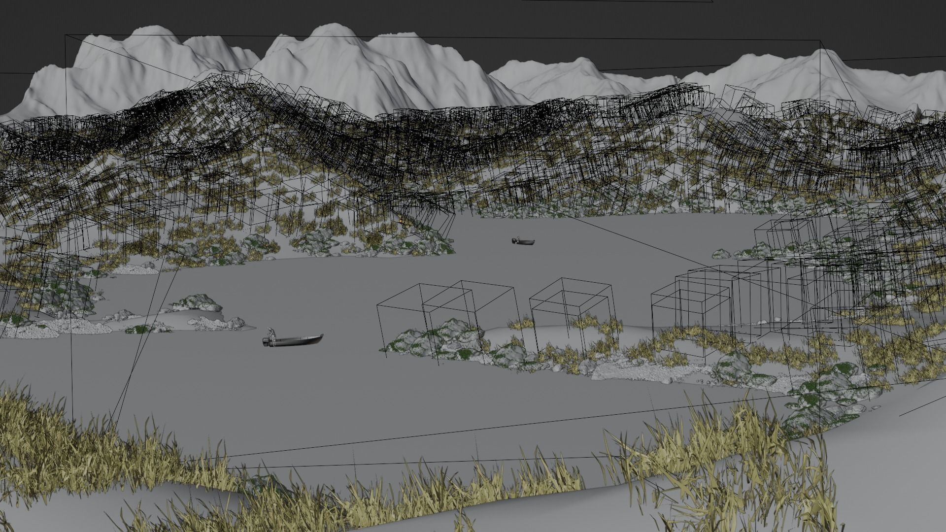 Lake environment 3D model_3