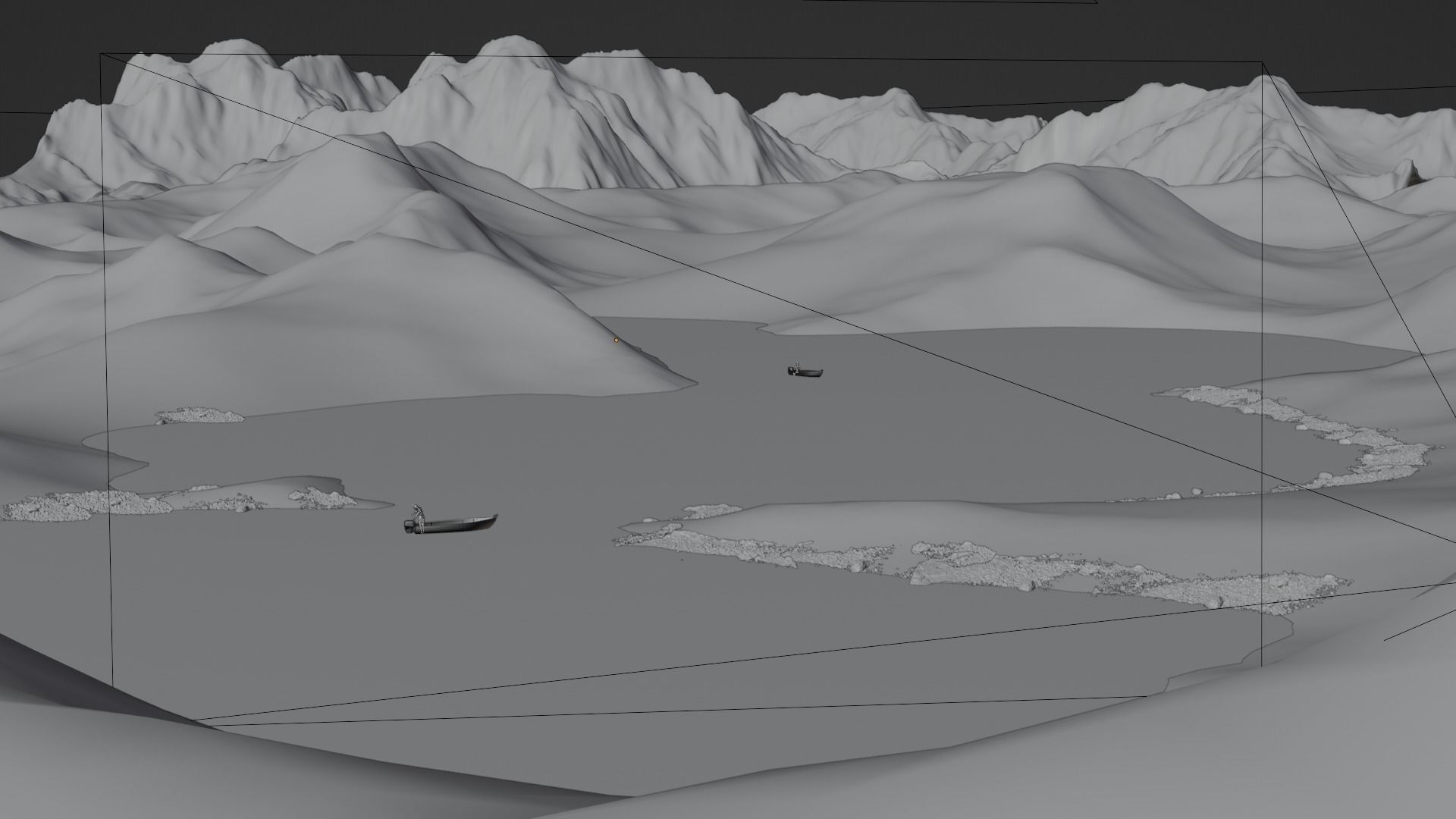 Lake environment 3D model_4