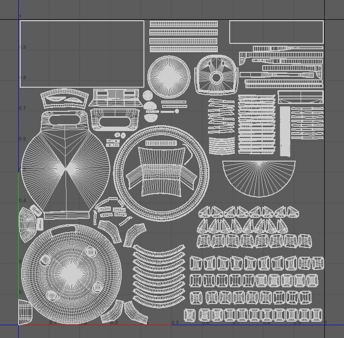 Waffle Maker Low-poly 3D model_5