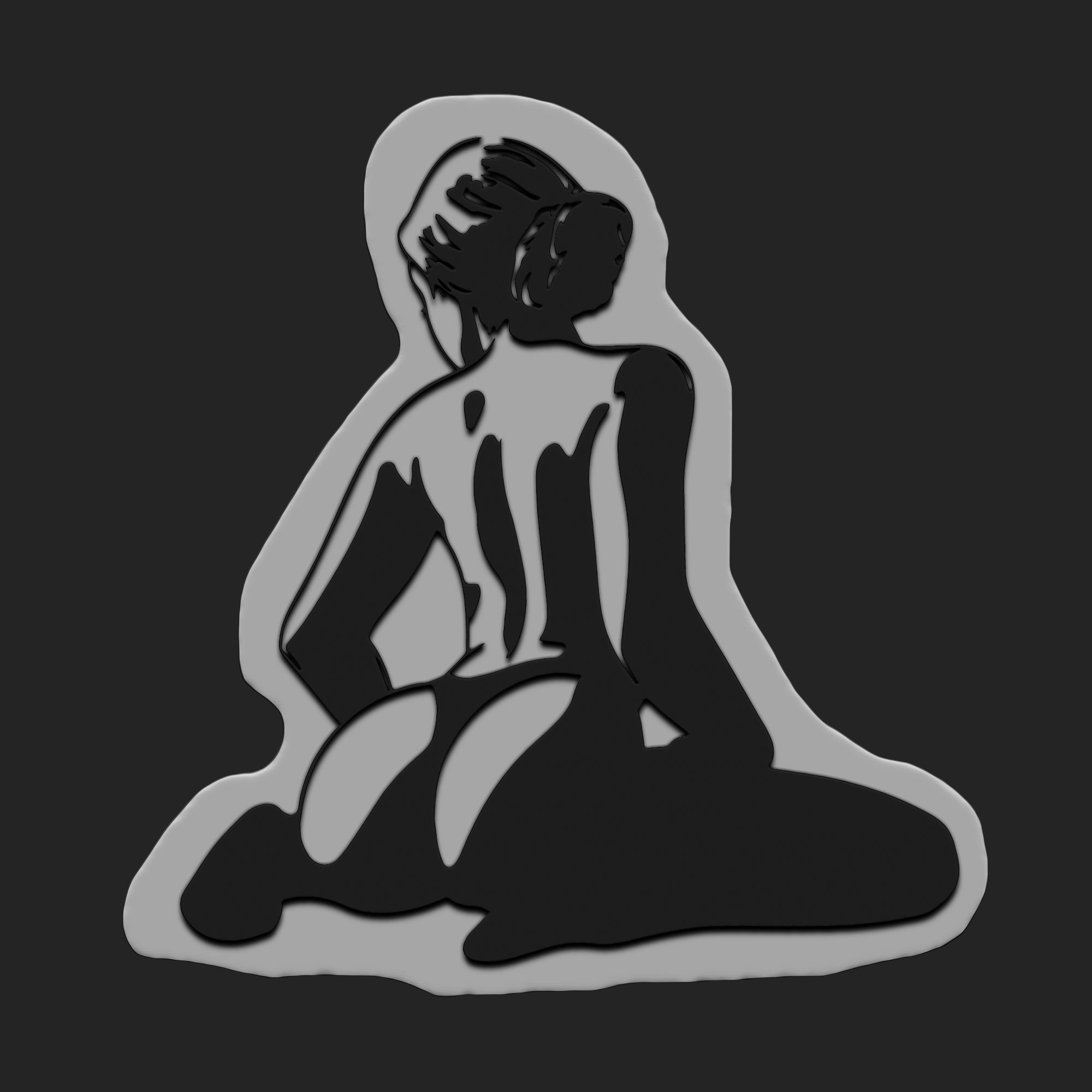 SEXY STENCIL 3D print model_1