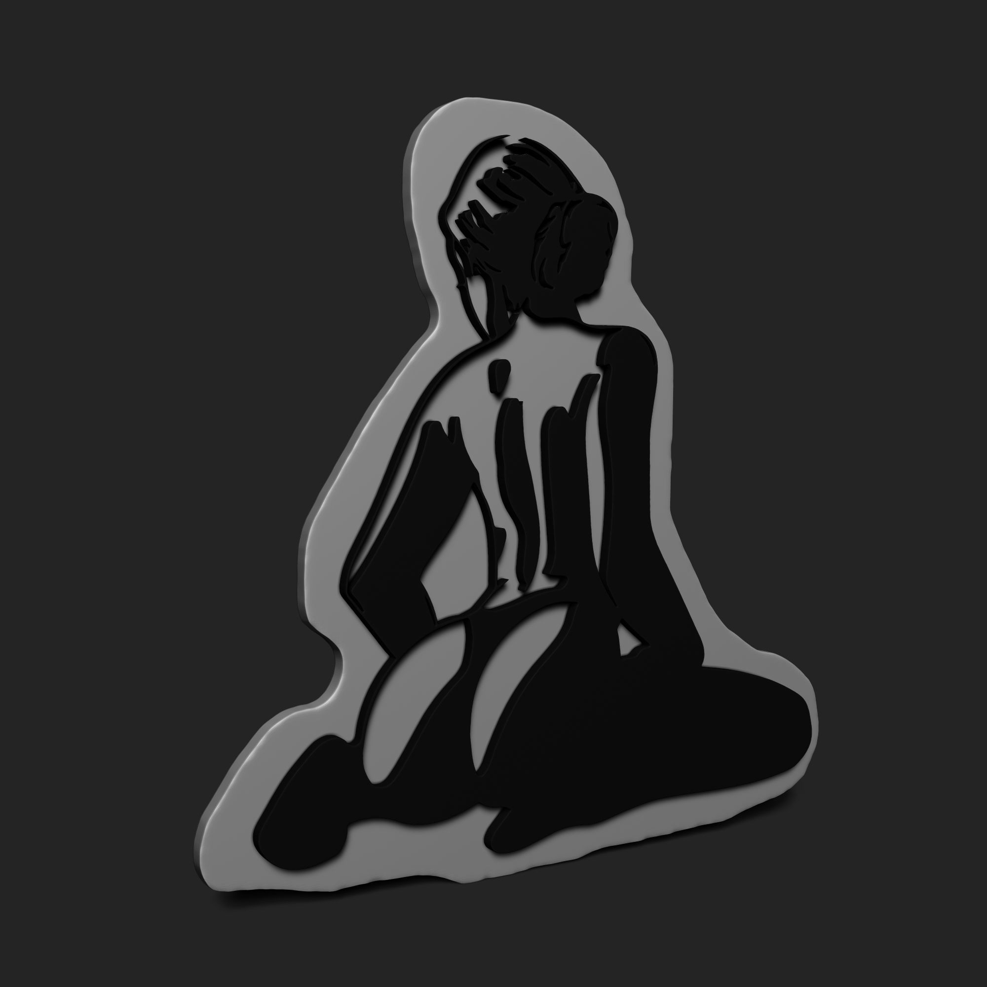 SEXY STENCIL 3D print model_2