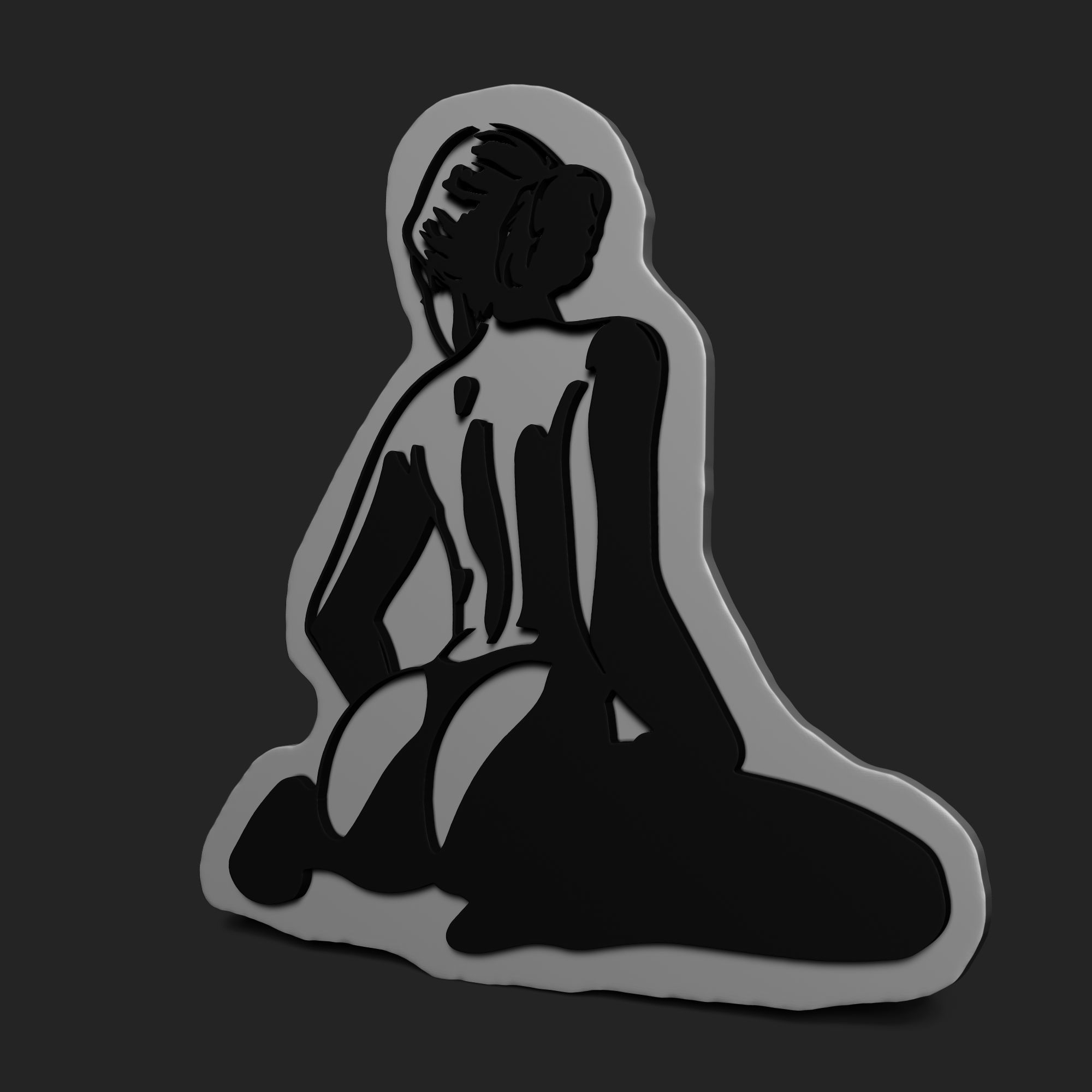 SEXY STENCIL 3D print model_3