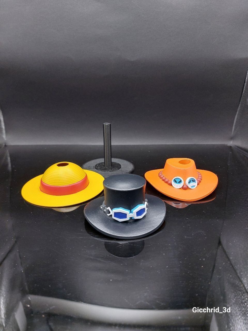 OnePiece brothers hats Luffy Sabo and Ace 3D print model_3
