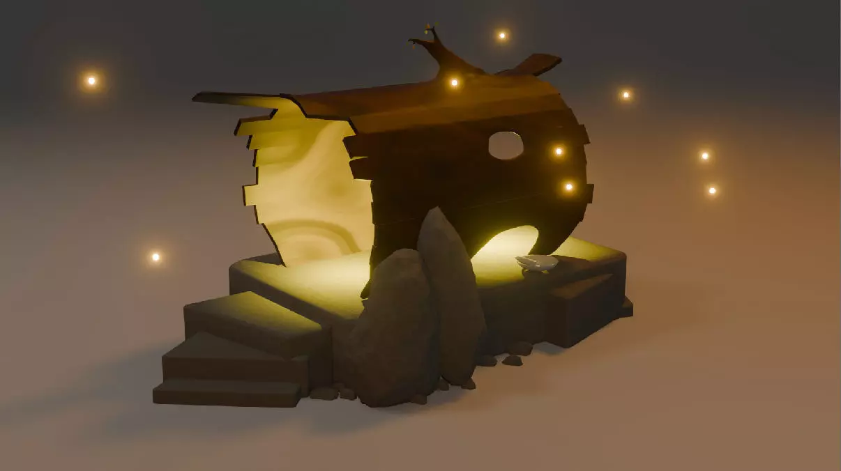log scene Low-poly 3D model_0