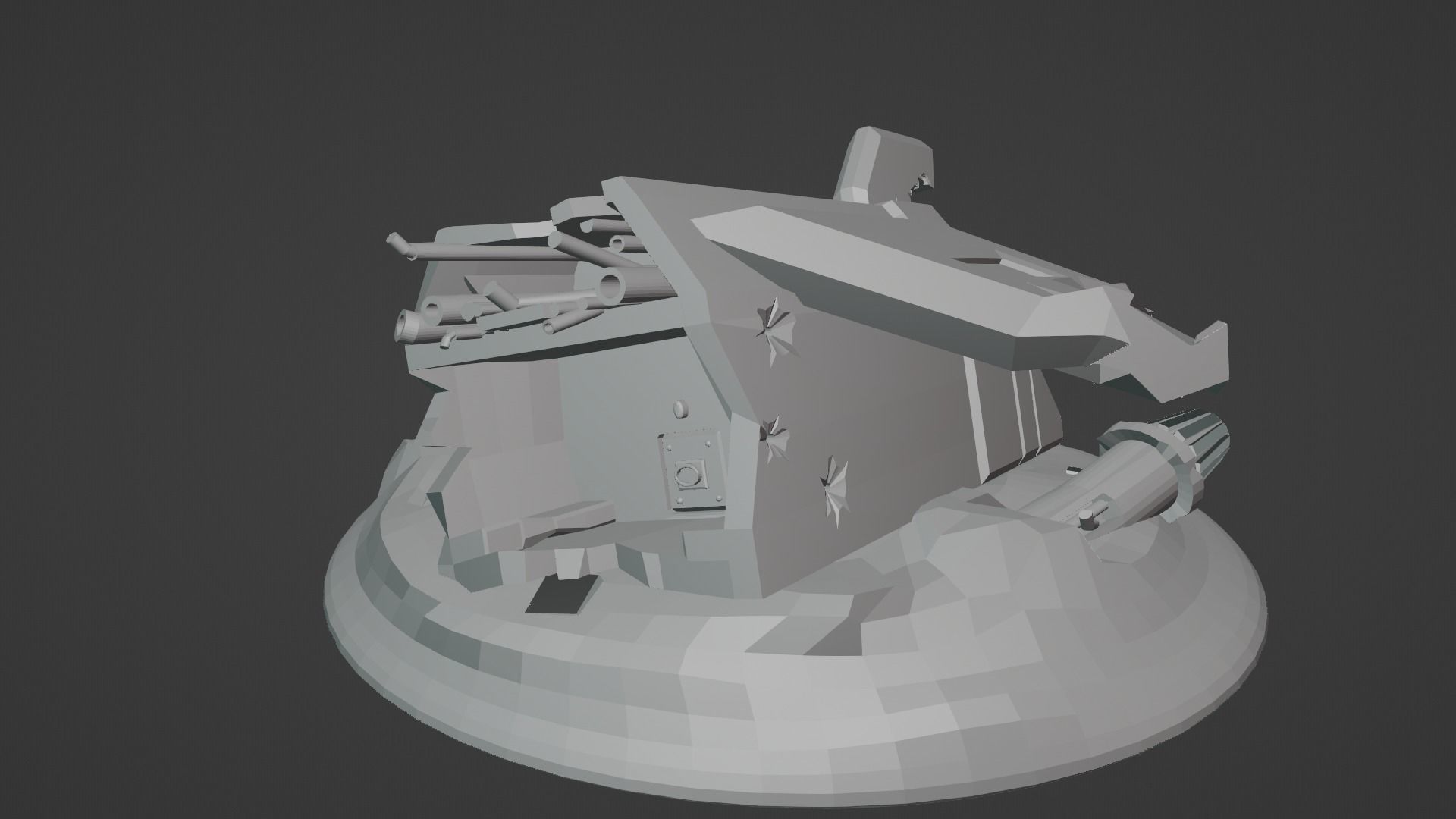 Crashed Space Ship 3D print model_12