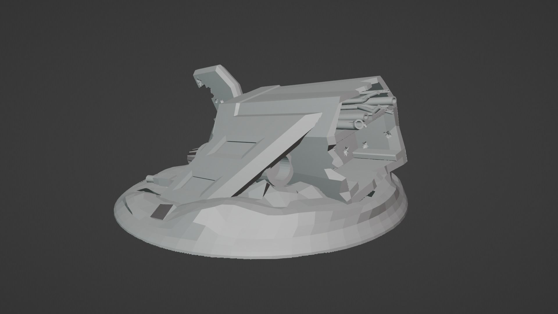 Crashed Space Ship 3D print model_16